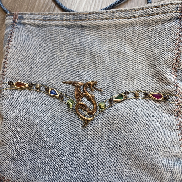 Gem Denim Blue Crossbody Shoulder Bag - New! - Picture 7 of 7